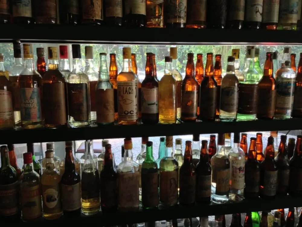 Academia da Cachaça Leblon — interior with carioca decor, the historic original location